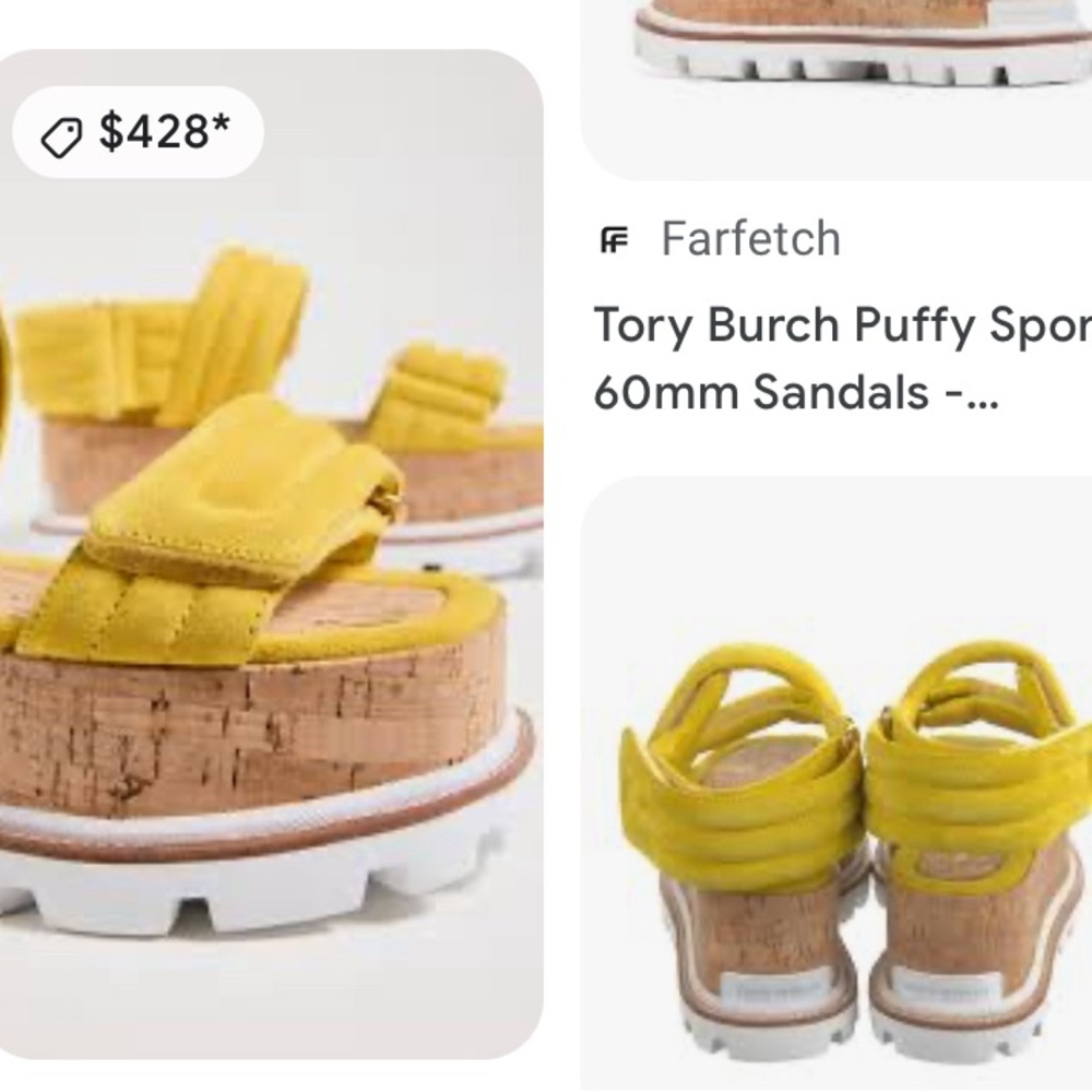 Tory Burch -Platform Yellow Sandal - Picture 6 of 8